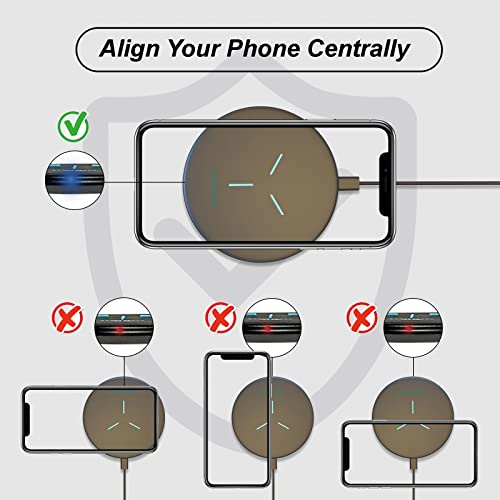 Color Rokk Wireless Charging Pad,Qi-Certified 15W Max Fast Wireless Charger for Google Pixel 6/6 Pro,Samsung Galaxy S22 Ultra/S22+/S21,iPhone 14/13 Pro Max/13 Mini/12(No AC Adapter) (Black) | The Storepaperoomates Retail Market - Fast Affordable Shopping