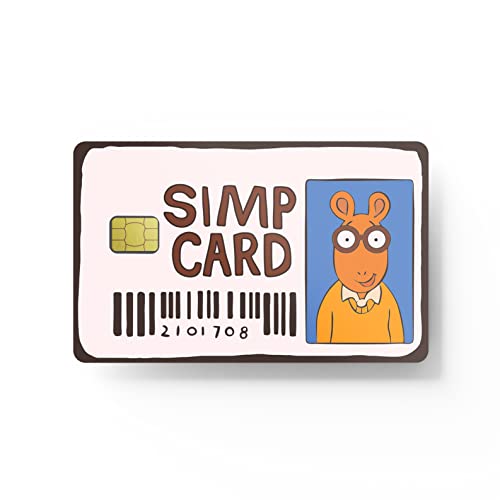 HK Studio Card Sticker with Simp Card Meme | Funny Vinyl Sticker for Transportation, Key Card, Debit Card, Credit Card Skin | Covering Personalizing Bank Card | No Bubble, Slim, Waterproof Card Cover