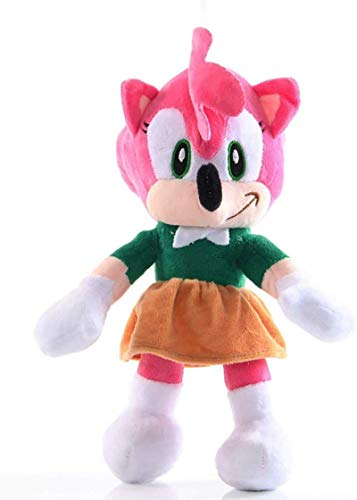 LINJIA Hedgehog Plush Doll,Sonic Plush 11” Sonic Hedgehog Toy,Sonic The Hedgehog Plush Figure,The Best Birthday Gift for Boys and Girls. (Pink)