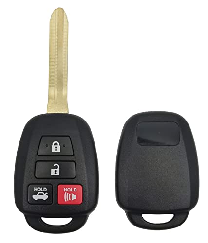 4 Button Replacement Key Fob Cover Case fits for 2015 2016 2017 2018 Toyota Corolla LE Camry Key Fob Shell