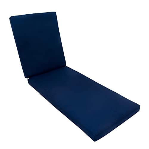Eddie Bauer 11568U-E5439-A Chaise Cushion, 23″ X 45″ X 2 1/2″, Canvas Navy