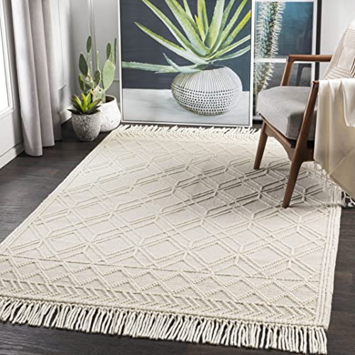 Mark&Day Area Rugs, 5×7 Staveley Bohemian/Global Beige Area Rug, Cream / White Carpet for Living Room, Bedroom or Kitchen (5′ x 7’6″)