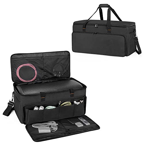 DSLEAF Speaker Bag Compatible with JBL Party Box 200 & 300, Speaker Carry Tote Bag with Multi Pockets for Cables, Charger, Headphone and Other Accessories