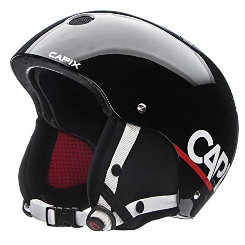 Capix Team Helmet Black White Red Snowboard Ski Skate, Wake, Bike XL (L13)