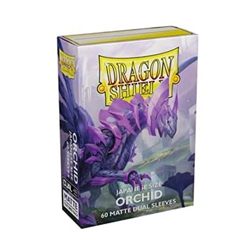 Arcane Tinmen Dragon Shield Japanese Size Sleeves – Matte Dual Orchid 60CT – Card Sleeves Smooth & Tough – Compatible with Pokemon, Yugioh, & Magic The Gathering – MTG, TCG, OCG, (AT-15141)