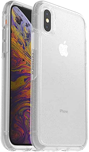 OtterBox Symmetry Clear Series Case for iPhone Xs & iPhone X – Non-Retail Packaging – Stardust (Silver Flake/Clear)