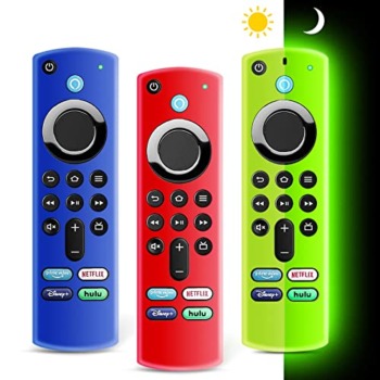 (3 Pack) ONEBOM Firestick Remote Cover 3rd Gen with Alexa Voice Remote 4K/4K Max,Fire TV Stick Cover Glow in The Dark,Anti Slip Silicone Protective Case with Lanyard(Glow Green&Blue&Red) | The Storepaperoomates Retail Market - Fast Affordable Shopping