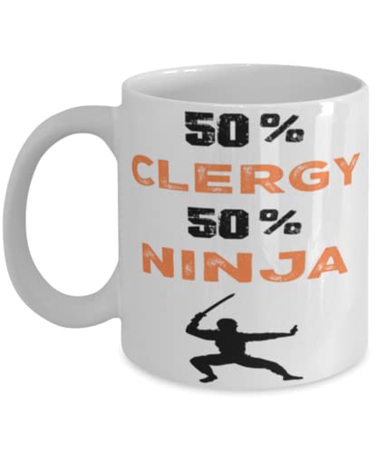 Clergy Ninja Coffee Mug,Clergy Ninja, Unique Cool Gifts For Professionals and co-workers