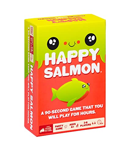 Exploding Kittens Happy Salmon Family-Friendly Party – Card Games for Adults, Teens & Kids