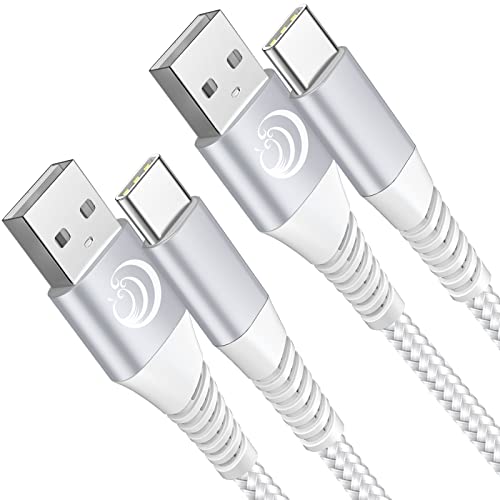 USB Type C Cable 6FT 2Pack Fast Charging Cable USB C Charger Phone Cord for Samsung Galaxy A01 A02s A03s A10e A11 A12 A13 A14 A20 A21 A32 A42 A52 A53 A50 A51 S21 S22, Moto G7/G6, LG K51 Stylo 6 5 4