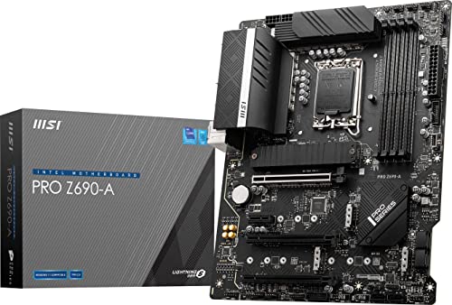 MSI PRO Z690-A ProSeries Motherboard (ATX, 12th Gen Intel Core, LGA 1700 Socket, DDR5, USB 3.2 Gen 2, PCIe 5, 2.5G LAN, M.2 Slots)