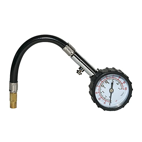 Tire Pressure Gauge – 100 PSI Heavy Duty Accurate with Large Easy to Read Dial, Tire Gauge Low – High Air Pressure Gauge for Cars, Bicycle and Trucks Tires