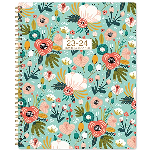 2023-2024 Monthly Planner/Calendar – Monthly Planner 2023-2024 from Jan. 2023 – Jun. 2024, 9″ x 11″, 2023-2024 Planner with Tabs & Pocket, Contacts and Passwords, Twin-Wire Binding, Perfect Organizer