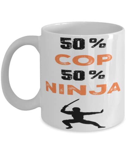 Cop Ninja Coffee Mug,Cop Ninja, Unique Cool Gifts For Professionals and co-workers