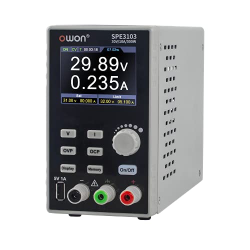 OWON Programmable DC Power Supply SPE3103 2.8″ LCD Adjustable Lab 30V10A Voltage