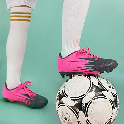 Hawkwell Boys Girls Outdoor Soccer Cleats,Pink PU,2 M US | The Storepaperoomates Retail Market - Fast Affordable Shopping