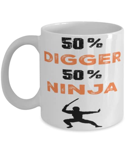 Digger Ninja Coffee Mug,Digger Ninja, Unique Cool Gifts For Professionals and co-workers