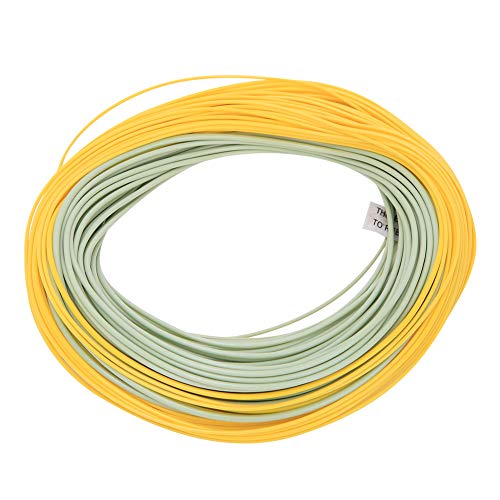 SH-RuiDu Nylon Green Yellow PVC Coating Welded Ring Counterweight Front Floating Fly Fishing Line