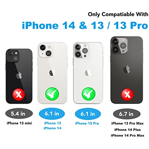 ANHONG Clear Frame Case for iPhone 14 (2022) & iPhone 13/13 Pro 6.1 inch（2021）, Slim Fit Ultra Thin PC + Soft TPU No-Back Bumper Case | The Storepaperoomates Retail Market - Fast Affordable Shopping