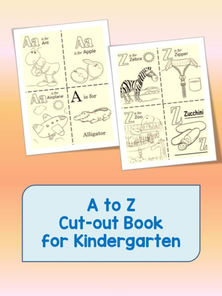 Alphabet Cut Out Booklet for Kindergarten