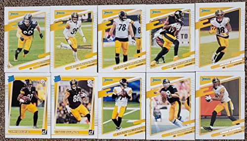 2021 Panini Donruss Football Pittsburgh Steelers Team Set 10 Cards W/Drafted Rookies