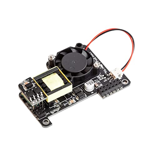 UCTRONICS PoE HAT for Raspberry Pi with Cooling Fan, IEEE 802.3af-Compliant, 5V 2.5A Power Over Ethernet Board for Raspberry Pi 4B/3B+