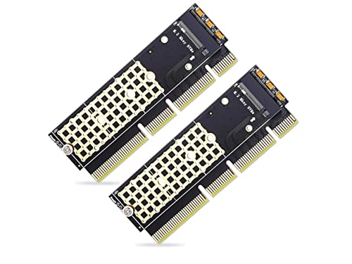 NVME Adapter Card M.2 to PCIE 3.0 Full Speed X16x4 x8 x16 Computer Motherboard MKEY SSD Expansion Card,Support (M Key) M.2 SSD 2280/2260/2242/2230 mm (1 Pack)