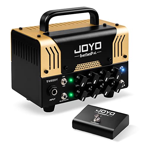 JOYO Tweedy BanTamp XL Series Mini Amp Head 20 Watt Preamp 2 Channel Hybrid Tube Guitar Amplifier with Bluetooth for Electric Guitar