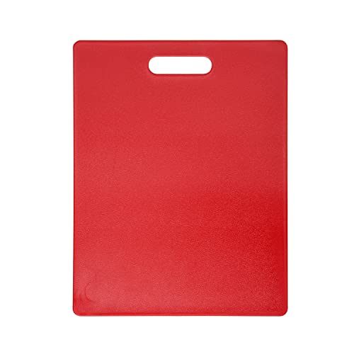 Farberware Large Plastic Cutting Board, 11×14-Inch, Red