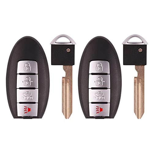 2X New Replacement Keyless Entry Remote Control Key Fob Shell / CASE Compatible with & Fits for Nissan