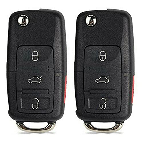 2x New Replacement Remote Key Fob Flip Compatible With & Fits For Volkswagen +++Read Description+++