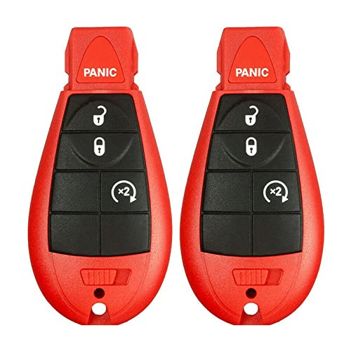2X New Replacement Keyless Entry Remote Key Fob Shell / CASE Compatible with & Fits for Dodge Jeep & Ram