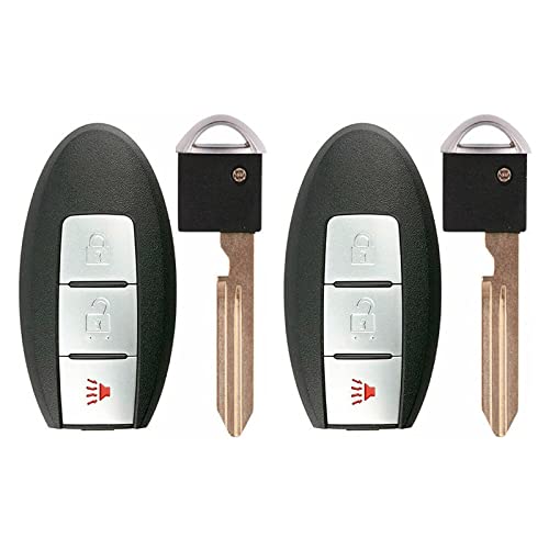 2X New Replacement Keyless Entry Remote Control Key Fob Shell / CASE Compatible with & Fits for Nissan