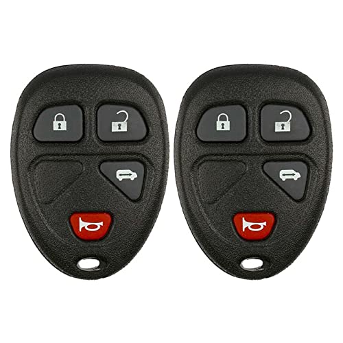 2X New Replacement Keyless Remote Key Fob Shell / CASE Compatible with & Fits for GM KOBGT04A 15788021 15100812