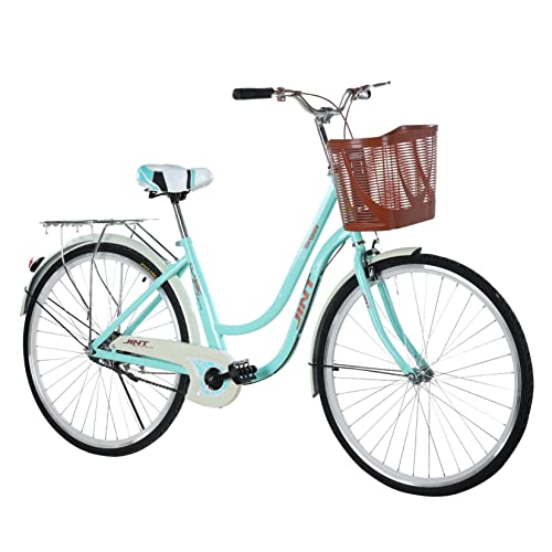 perfectbot 26-Inch Womens Comfort Bikes, Beach Cruiser Bike Single Speed Bicycle Comfortable Commuter Bicycle Multiple Colors (Green-B)