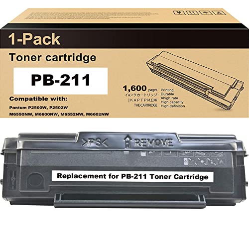 Generic Replacement for PB-211 PB-211 EV Toner for M6550 M6550N M6550W M6552NW M6600 M6600N M6600W P2207 P2500 P2500NW P2500W P2502w Printer(Black 1-Pack)(NOT OEM)(Package May Vary)