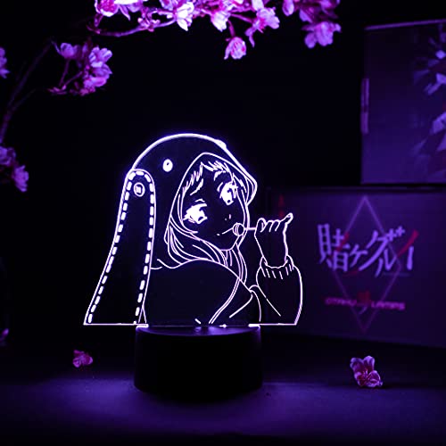 Otaku Lamps Runa Yomozuki Kakegurui – Anime Lamp Figure Night Light, 16 Color RGB LED – Remote, 3D Anime Room Décor Gift for Otaku