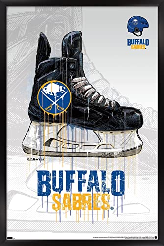 Trends International NHL Buffalo Sabres – Drip Skate 21 Wall Poster, 22.375″ x 34″, Black Framed Version