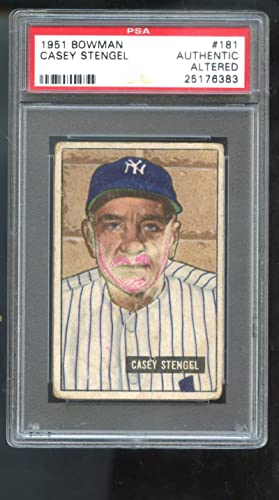 1951 Bowman #181 Casey Stengel PSA AUTH AL Graded Baseball Card New York Yankees