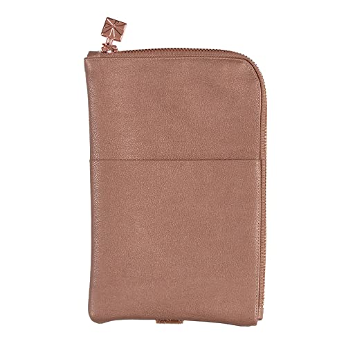 Ultimate Planny Pack – Rose Gold. Planner Accessory Pouch. Inside Pockets and Extended Metal Zipper. Elastic Band to Secure Around Planner or Notebook. Vegan Leather Organizer Case by Erin Condren.