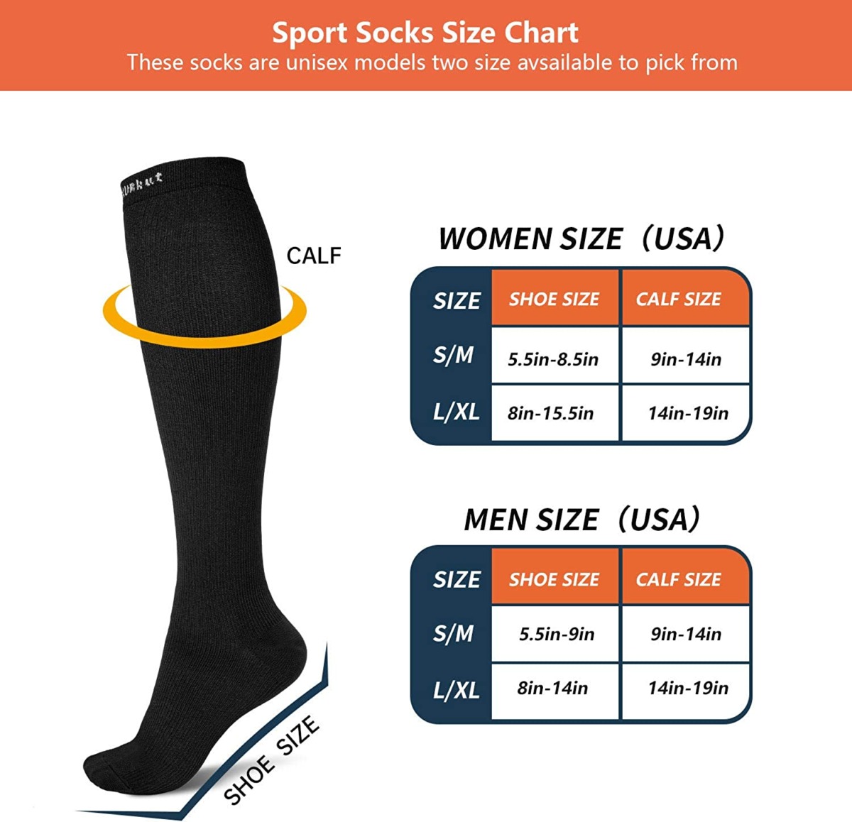 3 Pairs Black Compression Socks for Women Men 15-20mmHg Knee High Long Stockings – for Flight Travel,Athletic,Running,Cycling | The Storepaperoomates Retail Market - Fast Affordable Shopping