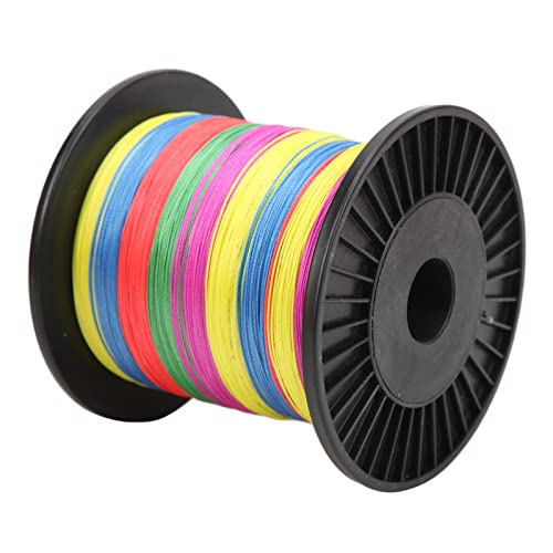 PE Fishing Line, Standard Wire Diameter 500m Fishing Line Glossy Strong Pulling Force Withstand 10 Kg/22lb Environmental for Saltwater for Freshwater(No. 4.5 colorful 10 meters 1 color)