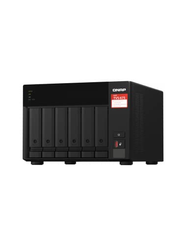 QNAP TVS-675-8G-US 6 Bay High-Speed Desktop NAS with ZhaoXin KX-U6580 8-core CPU, 8GB DDR4 Memory and 2.5GbE (2.5G/1G/100M) Network Connectivity (Diskless)