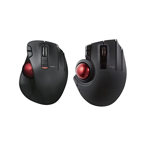 ELECOM 2.4GHz Wireless Thumb-Operated Trackball Mouse & Wired / Wireless / Bluetooth Thumb-Operated Trackball Mouse (M-XT3DRBK-G & M-XPT1MRXBK)