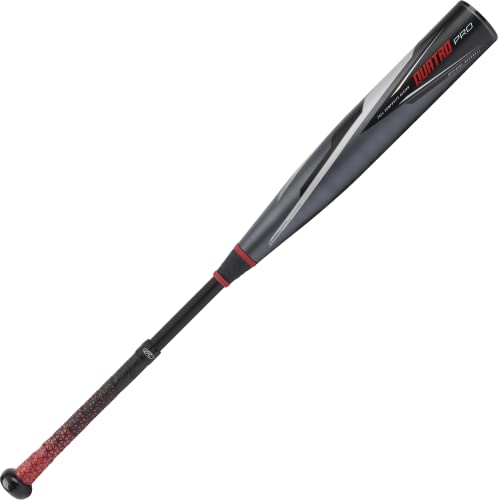 Rawlings Quatro Pro 2022 BBCOR 2 5/8″ 2 Piece Composite Baseball Bat Drop -3, Black/Grey/Red, 32″/22oz