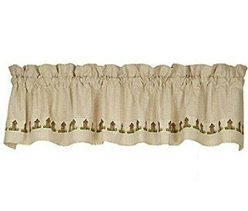 Farmhouse Outhouse Valance Curtain Primitive Rustic 72″ Cot Country Bathroom Home and Garden