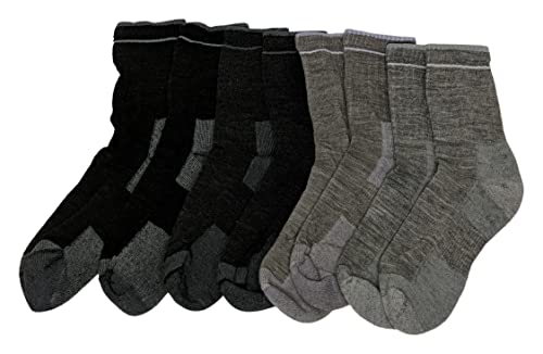 Kirkland Signature Women’s Women’s’ Quarter Trail Merino Wool Socks, Gray, 10