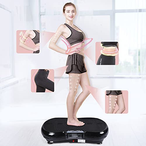 YSSOA Vibration Plate Exercise Machine, Dual Motor Oscillation, Remote Control and Resistance Bands for Home Training and Weight Loss, Red and Black.,SOFITNVIBRA24X14B | The Storepaperoomates Retail Market - Fast Affordable Shopping