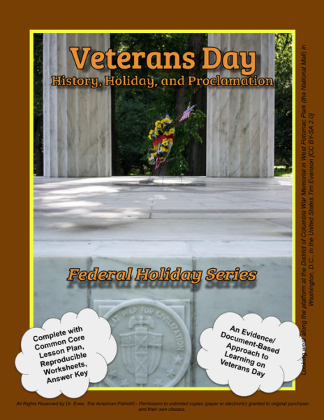 Veterans Day – Holiday Series DBQ Lesson – for classroom teachers and homeschool parents