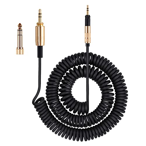 Coiled Audio Cable Replacement for Audio-Technica ATH-M50X, ATH-M40X, ATH-M70X Gaming Headphones, 2.5mm to 3.5mm Extension Aux Cord Wire 5ft to 16ft